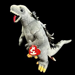 2001 TY Beanie Babies Japan Exclusive Godzilla Black Eyes Plush 8" with Tag